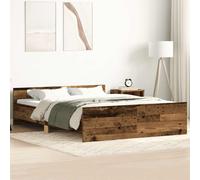 vidaXL Bed Frame without Mattress Old Wood 120x200cm Engineered Wood