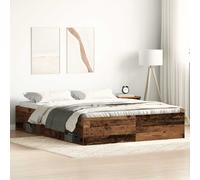 vidaXL Bed Frame without Mattress Old Wood 150x200 cm Engineered Wood