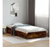 vidaXL Bed Frame without Mattress Smoked Oak 100x200 cm