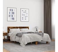 Bed Frame Mattress Foundation Home Bed Base Engineered Wood and Metal vidaXL