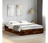 (smoked oak, 120 x 190 cm) vidaXL Bed Frame Bed Base Sonoma Oak 160x200 cm Engineered Wood and Metal