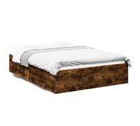 Bed Frame Base Smoked Oak 120x190 cm Small Double Engineered Wood vidaXL