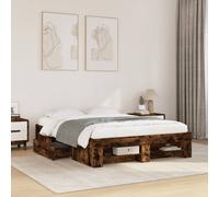 Bed Frame Base Smoked Oak 120x190 cm Small Double Engineered Wood vidaXL