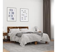 Bed Frame Mattress Foundation Home Bed Base Engineered Wood and Metal vidaXL