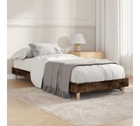 vidaXL Bed Frame without Mattress Smoked Oak 75x190 cm Small Single Engineered Wood