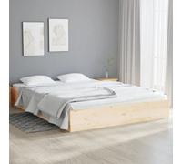 Vidaxl Bed Frame Without Mattress Solid Wood 120X190 Cm Small Double Small Double