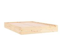 Bed frame Solid pine slatted base 140x200 cm Natural rustic modern design stable [EEK: A]