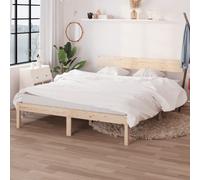 Bed Frame White Solid Wood Pine 100x200 cm