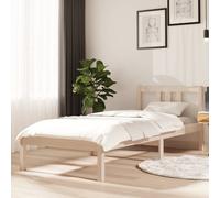 vidaXL Bed Frame without Mattress Solid Wood 75x190 cm Small Single Small Single