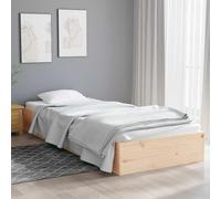 vidaXL Bed Frame without Mattress Solid Wood 75x190 cm Small Single Small Single