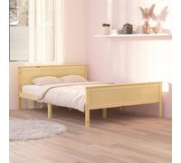 (brown, 140 x 200 cm) vidaXL Solid Wood Pine Bed Frame Wooden Bedstead Base Multi Sizes/Colours