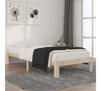 Vidaxl Bed Frame Without Mattress Solid Wood Pine 90X200Cm