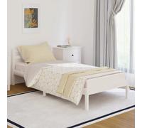 (white, 90 x 200 cm) vidaXL Bed Frame Bedroom Bedstead Bed Base Mattress Foundation Solid Wood Pine