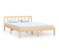 vidaXL Bed Frame Bed Base Platform Bed Solid Wood Pine 120x190 cm Small Double