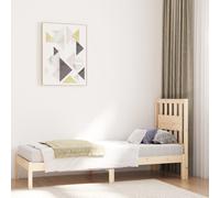 vidaXL Bed Frame Bed Base Platform Bed Solid Wood Pine 75x190 cm Small Single