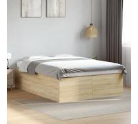 Bed Frame Base Sonoma Oak 120x190 cm Small Double Engineered Wood vidaXL