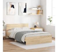 Bed Frame without Mattress Sonoma Oak 120x190 cm Small Double