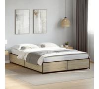 Vidaxl Bed Frame Without Mattress Sonoma Oak 120X190 Cm Small Double
