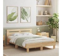 vidaXL Bed Frame without Mattress Sonoma Oak 120x190 cm Small Double