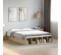 Bed Frame Base Sonoma Oak 120x190 cm Small Double Engineered Wood vidaXL