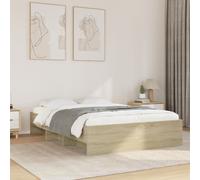 vidaXL Bed Frame without Mattress Sonoma Oak 120x190 cm Small Double Engineered Wood