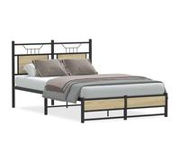 Bed Frame without Mattress Engineered Wood Bed Base Single Bed vidaXL