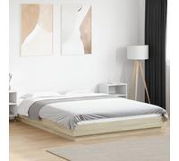 Bed Frame Home Base Bedstead Sonoma Oak 120x200 cm Engineered Wood vidaXL