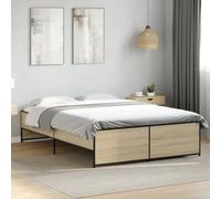 vidaXL Bed Frame without Mattress Sonoma Oak 135x190 cm Double