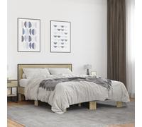 vidaXL Bed Frame without Mattress Sonoma Oak 140x200 cm