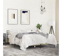 vidaXL Bed Frame without Mattress Sonoma Oak 150x200 cm King Size