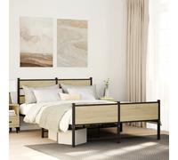 Metal Bed Frame without Mattress Bed Base Bedstead Entertainment Centre vidaXL