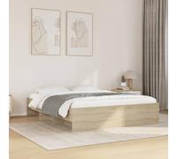 vidaXL Bed Frame Without Mattress Sonoma Oak 150X200 cm King Size Engineered Wood, Brown