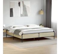 vidaXL Bed Frame without Mattress Sonoma Oak 180x200 cm Super King