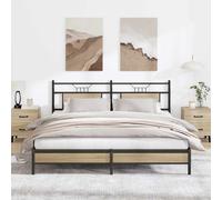 vidaXL Bed Frame without Mattress Sonoma Oak 183x203 cm Engineered Wood
