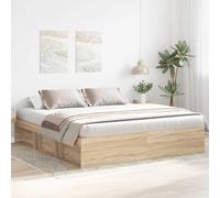 vidaXL Bed Frame without Mattress Sonoma Oak 200x200 cm