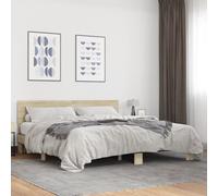 vidaXL Bed Frame without Mattress Sonoma Oak 200x200 cm