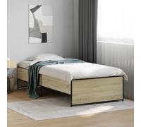 vidaXL Bed Frame without Mattress Sonoma Oak 75x190 cm Small Single