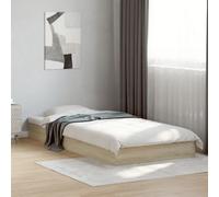 Vidaxl Bed Frame Without Mattress Sonoma Oak 75X190 Cm Small Single Engineered Wood