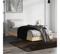 Vidaxl Bed Frame Sonoma Oak 75X190 Cm 2Ft6 Small Single Engineered Wood, Brown