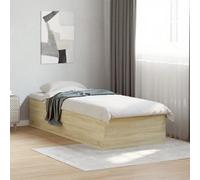 Vidaxl Bed Frame Without Mattress Sonoma Oak 75X190 Cm Small Single Engineered Wood