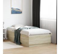 vidaXL Bed Frame without Mattress Sonoma Oak 90x190 cm Single