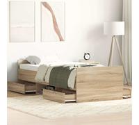 vidaXL Bed Frame without Mattress Sonoma Oak 90x200 cm