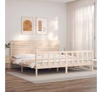 vidaXL Bed Frame without Mattress Super King Size Solid Wood Pine