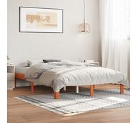 Bed Frame Base Wax Brown 120x190 cm Small Double Solid Wood Pine vidaXL