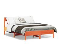 Bed Frame with Headboard Bedroom Bedstead Bed Base Solid Wood Pine vidaXL