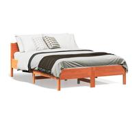 Vidaxl Bed Frame Without Mattress Wax Brown 120X190 Cm Small Double Solid Wood Pine