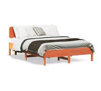 vidaXL Bed Frame without Mattress Wax Brown 120x190 cm Small Double Solid Wood Pine