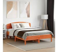 Bed Frame with Headboard Bed Base Mattress Foundation Solid Wood Pine vidaXL