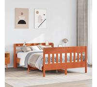 vidaXL Bed Frame without Mattress Wax Brown 120x200 cm Solid Wood Pine