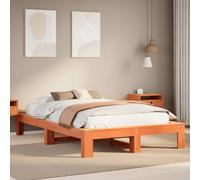 vidaXL Bed Frame without Mattress Wax Brown 120x200 cm Solid Wood Pine